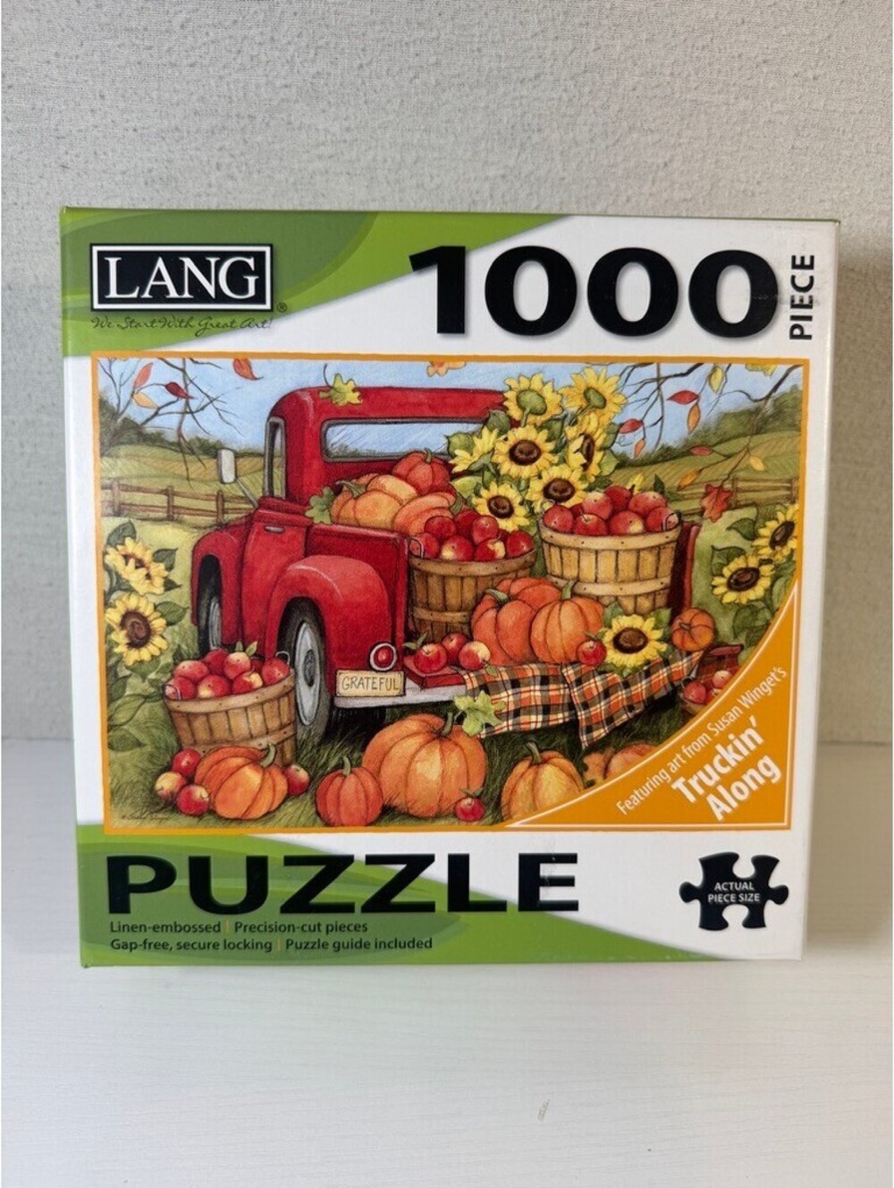 LANG 1000 Piece Harvest Truck Jigsaw Puzzle Featuring Susan Winget COMPLETE